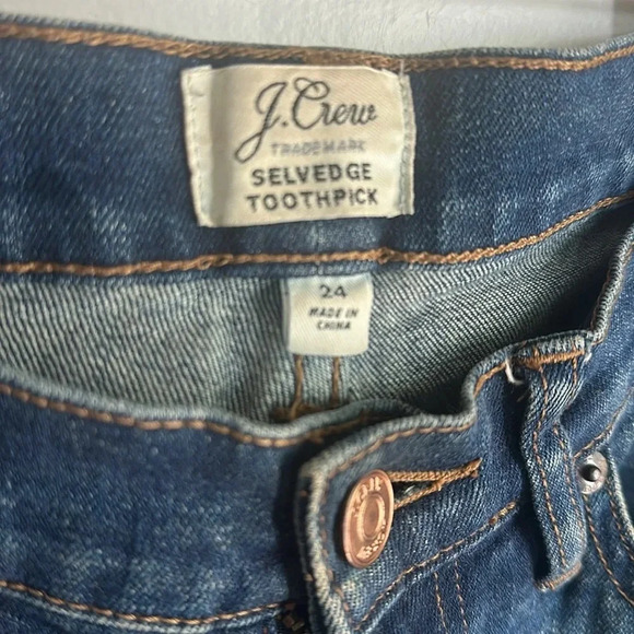 Jcrew women’s selvedge toothpick jeans sz 24 - Picture 3 of 5